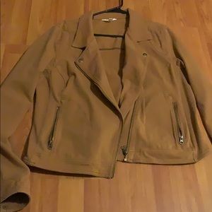 Tan light weight Moto jacket